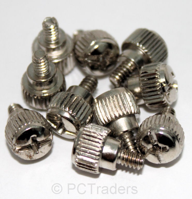 10 x PC Computer Case Thumb Screws 632 Toolless Modding Chrome eBay